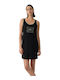 Minerva Summer Cotton Women's Nightgown Black Zebra