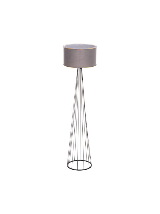 HomeMarkt Hue Floor Lamp H200xL30cm with Socket for E27 Bulb Gray