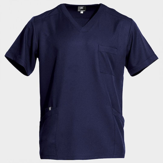 Beunique Moni Unisex Ιατρική Μπλούζα Navy Μπλε