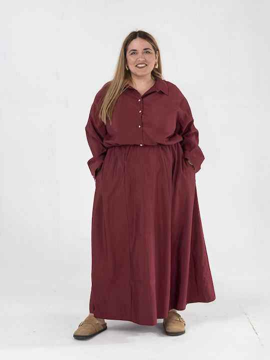 Plus Persona Summer Shirt Dress Burgundy PP13-009 | Skroutz.mt Plus Persona Summer Shirt Dress Burgundy PP13-009 | Skroutz.mt