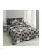 Charalambidis Textiles Love Σετ Σεντόνια Υπέρδιπλα 220x260εκ. Γκρι (4τμχ)