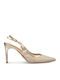 Heels with Stiletto Heel and Strap Gold