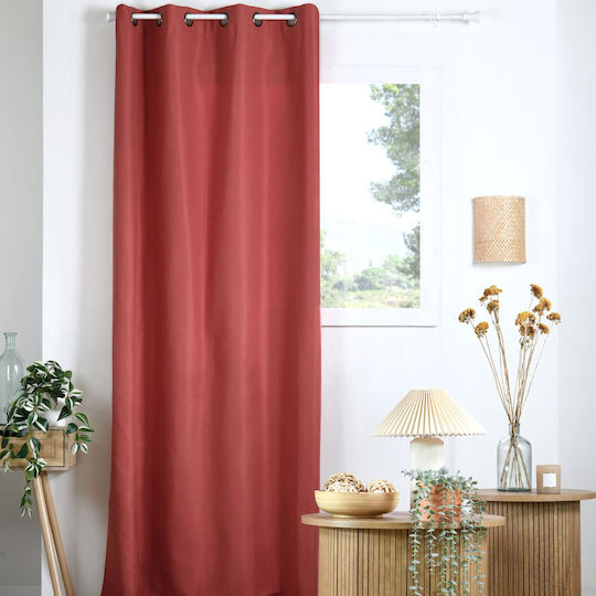 Milton Terrakotta Vorhang mit Grommets 135x240cm