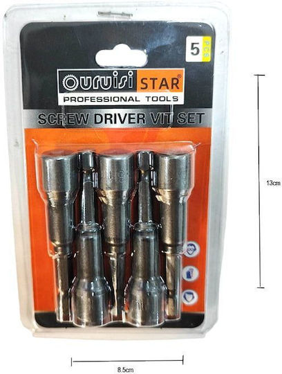 Uruisi Σετ Καρυδάκια Μαγνητικά 8x65mm Screw Driver Vit Set