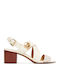 Leather Sandals White