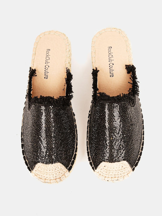 Rock Club Mules With Heel In Black Colour