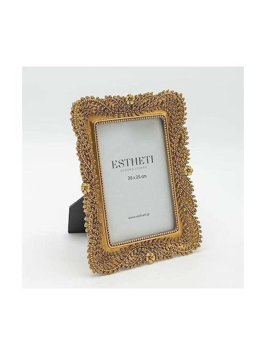 Plastic Photo Frame with Gold Frame