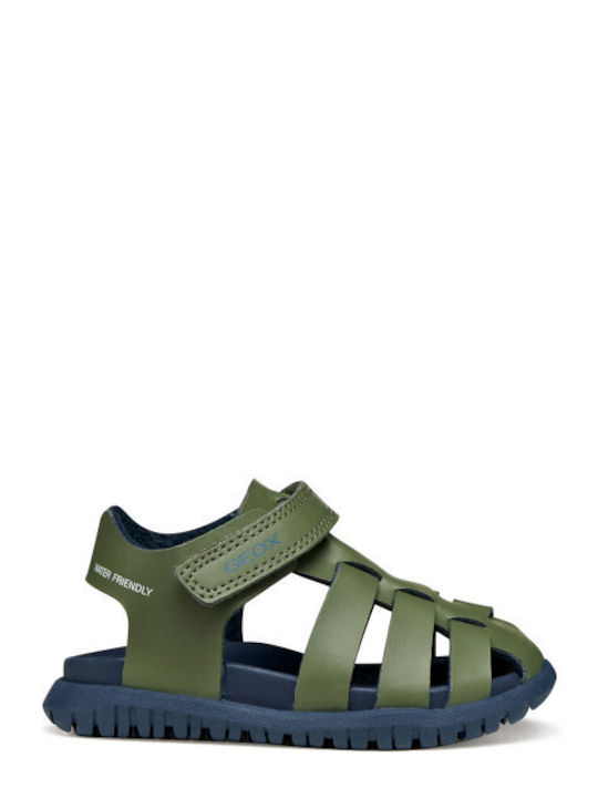 Geox Παιδικά Πέδιλα Fusbetto Χακί