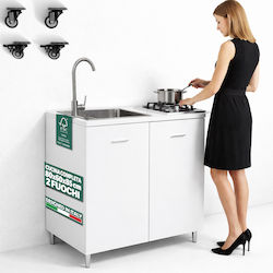 Shally Dogan Πολυκουζινάκι με Αριστερή Γούρνα 80x60x85cm Λευκό