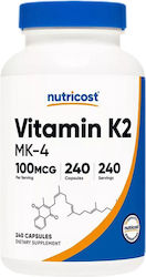 Nutricost Vitamin K2 Mk-4 Βιταμίνη 240 κάψουλες Nutricost Vitamin K2 Mk-4 Βιταμίνη 240 κάψουλες