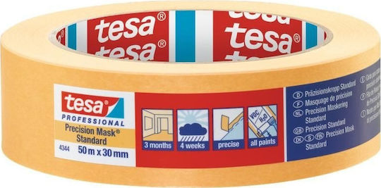Tesa Ταινία Μαρκαρίσματος Ακριβείας Πορτοκαλί 50μ X 30mm 30τμχ
