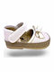 Kids Espadrilles with Hoop & Loop Closure White