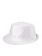 Brims and Trims Fabric Men's Fedora Hat White