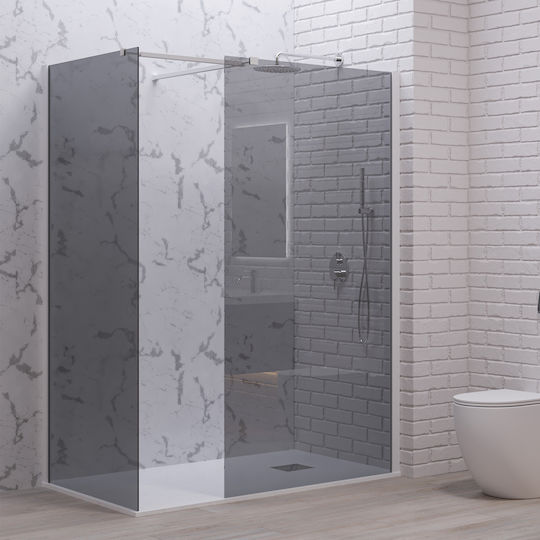 Karag Walkin 2 Feste Seite für Dusche 90x200cm Rauchgase Weiß 5206836663111