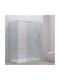 Karag Walkin 2 Фиксирана Страна Душ 90x200cm Панфлейта Бял 5206836663166