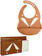 Waterproof Silicone Baby Bib Brown