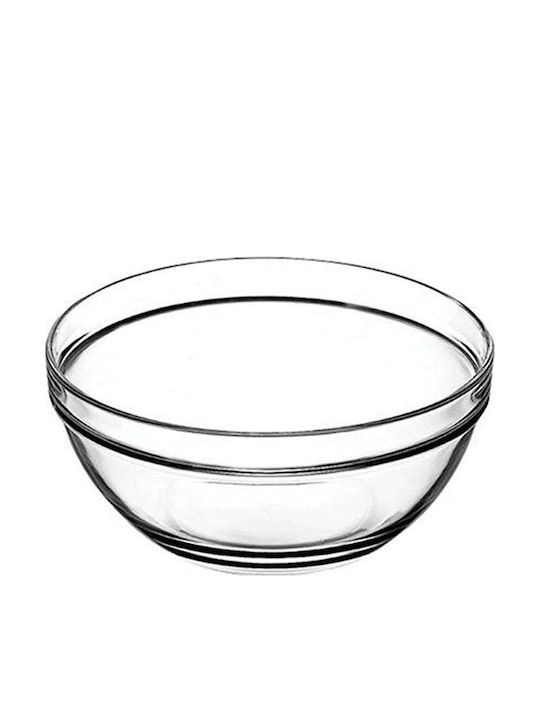Espiel Chef Glass White Salad Bowl 23x23cm