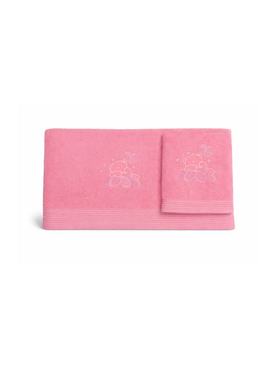 Set of Baby Towels 2pcs Pink Set of Baby Towels 2pcs Pink