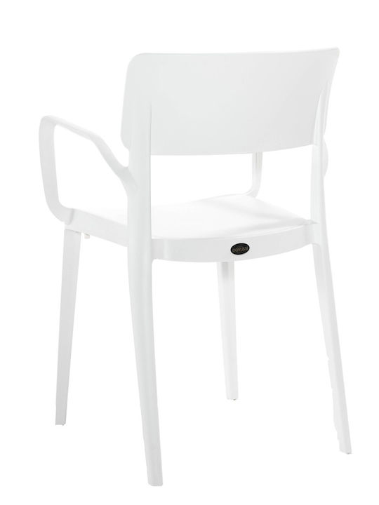 Gartenstühle aus Polypropylen Panora Weiß 46x51...