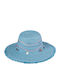 Brims and Trims Women's Wicker Hat Light Blue