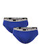 Herren Slip Blau-Schwarz 2er Pack