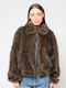 Short Women's Fur Brown