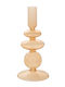 Iliadis Set of Glass Candle Holders in Beige Colour 9x20cm 2 Pieces