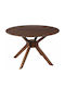 Berwyn 1447 Round Extendable Wooden Table Dark Wood 75x75cm