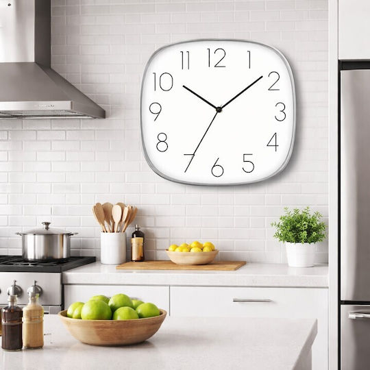 Galifas Galifas Metallische Wanduhr Silber 29x29cm