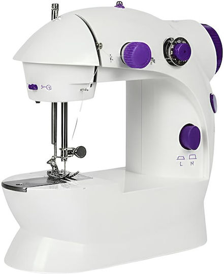 Avizar Mini Electric Sewing Machine Adjustable Speed Led Lighting White