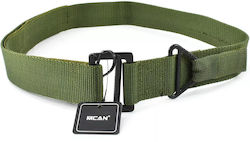 Curea Militară Tactică Rezistentă Din Material Textil Tip Militar Tactical Molle 125 × 3,8cm Cu Cataramă Metalică & Velcro Mcan W1 – Verde
