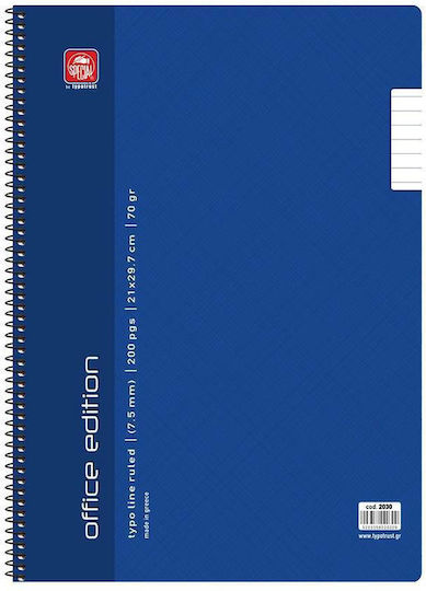 Typotrust Спирална Тетрадка На Райета A4 Office Edition (Различни Дизайни/Цветове)