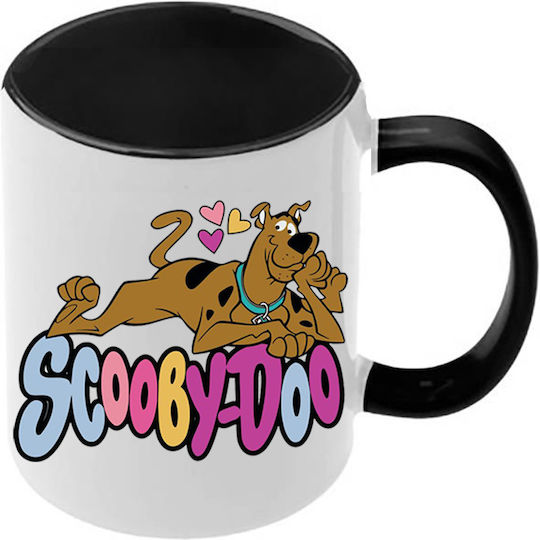 Scooby Doo Tasse Mit Schwarzer Griff Und Innerem