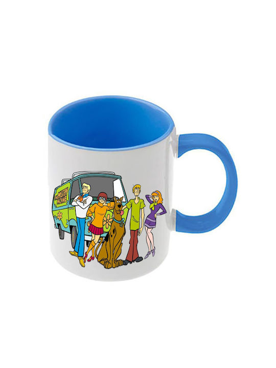 Scooby Doo Mug Blue Handle Interior