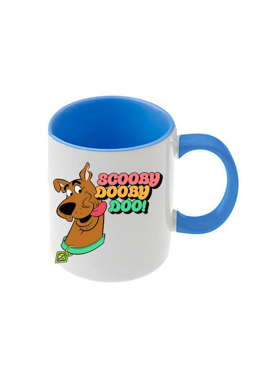 Scooby Doo Mug Blue Handle Interior