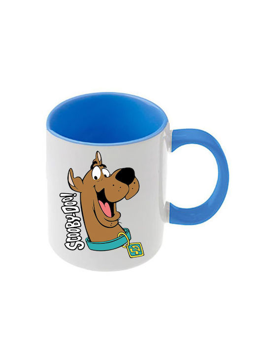 Scooby Doo Mug Blue Handle Interior
