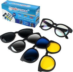 3-in-1 Sunglasses Interchangeable Lenses Magic Vision Foxmag24 Black 3-in-1 Sunglasses Interchangeable Lenses Magic Vision Foxmag24 Black
