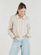 Long Sleeve Women's Beige Shirt