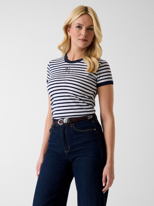 Women's Striped T-shirt White Blue