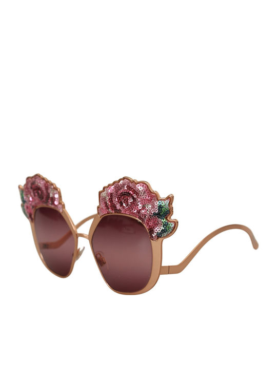 Dolce & Gabbana Слънчеви Очила Розови с Метална Рамка Dolce & Gabbana Слънчеви Очила Розови с Метална Рамка