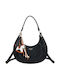Gallantry Ultra-Elegante Strukturiert Halbrund Schulter Handtasche Damen Schwarz