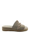Damen Flache Sandalen Braun