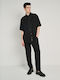 Short Sleeve Cotton Shirt Black 61-206.055.N0090