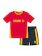 Kids Set with Shorts Summer 2 Pieces Red