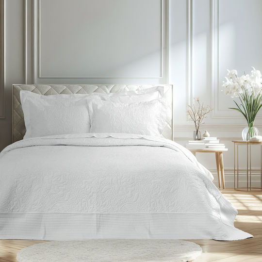 Nima Heather Подредба Шалтета Двойно Микрофибър Heather Бяло 240x260см 3 Бройки