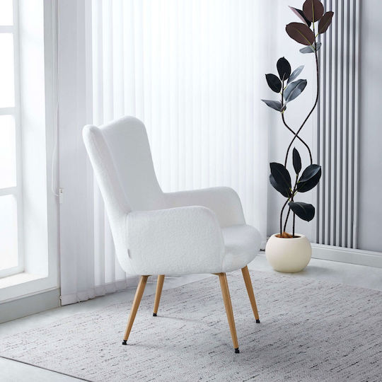 Πολυθρόνα Lunelle 71x80x95cm Λευκή
