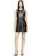 Mini Evening Leather Dress Black
