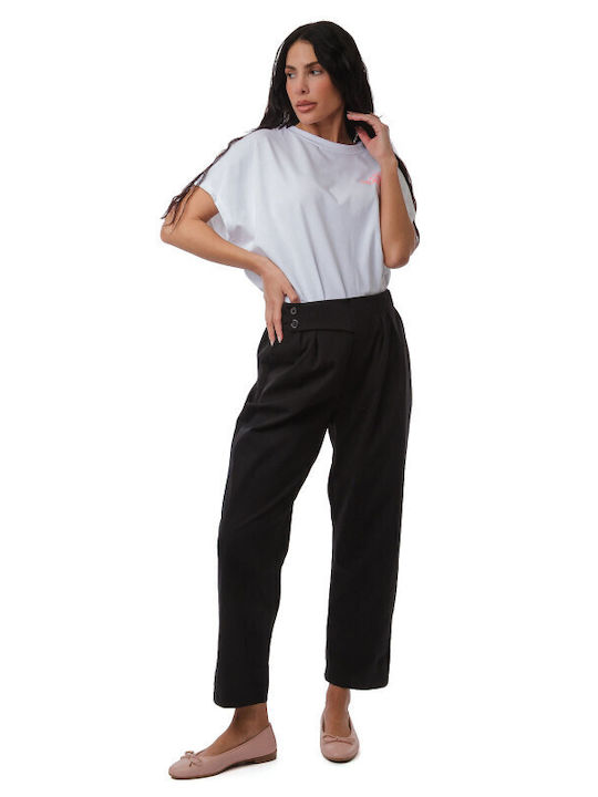 Pantaloni Dama Negri Din Bumbac