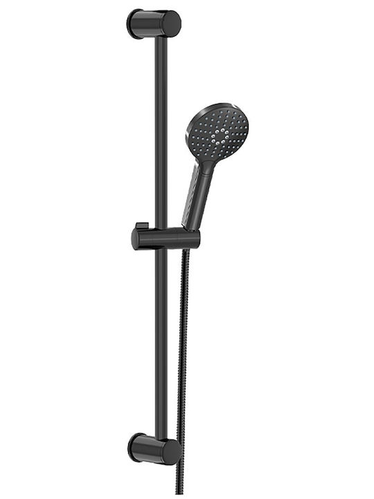 DuscheLine Duschsäule mit Wannenbatterie Schwarz