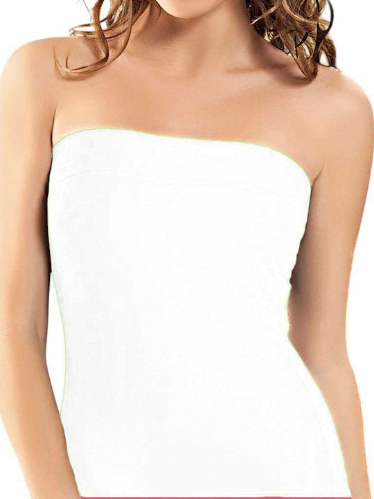 Maranda Strapless Άσπρη Γυναικείο Φανελάκι